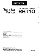 Rotel RHT-10 - Technical manual 